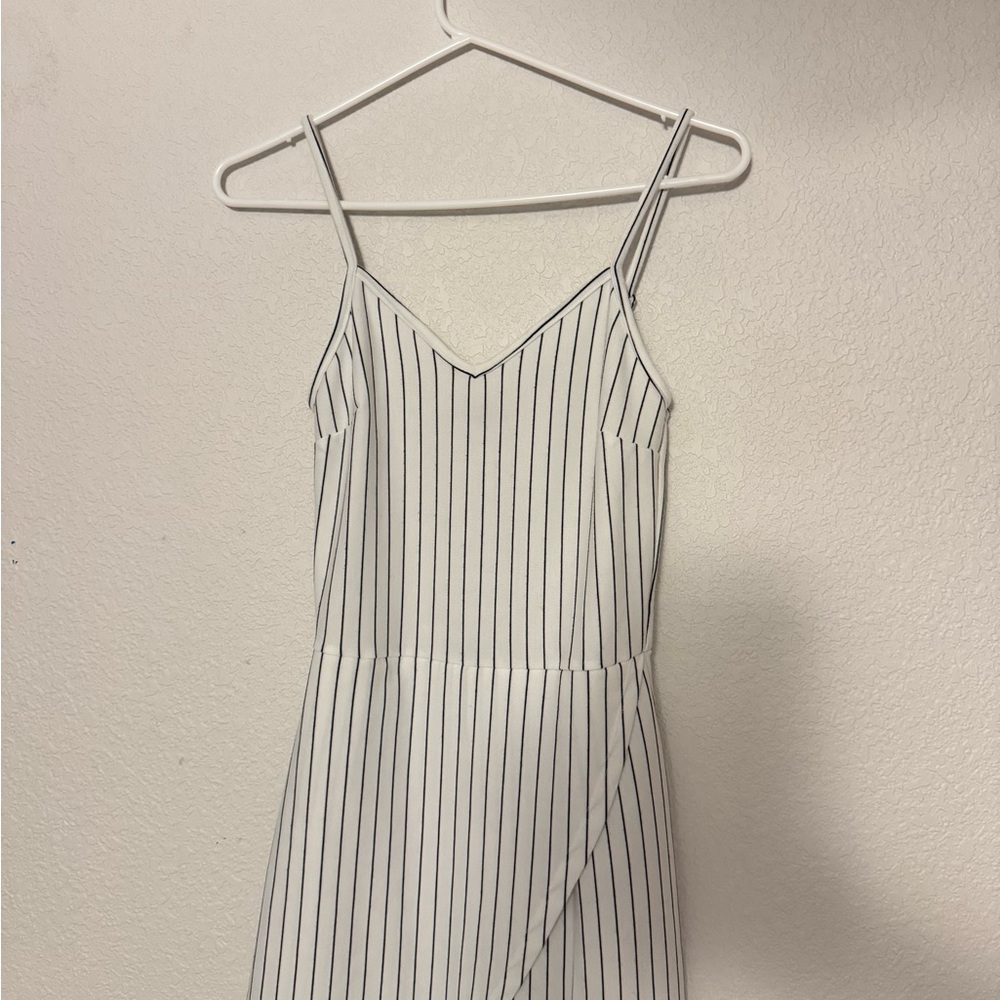 White Striped Dress